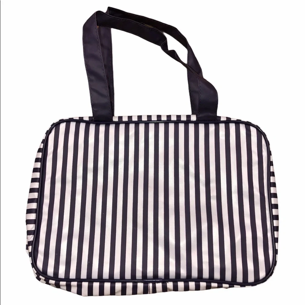 NYDJ Navy striped portable travel bag
